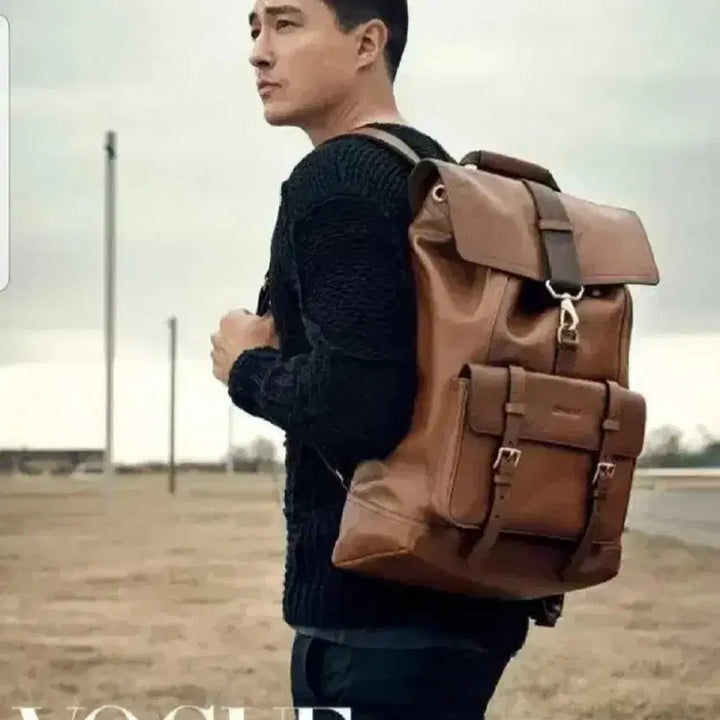 [BUNJANG] Coach Bleeker Backpack Calfskin Leather Camel Brown / 코치 블리커 백팩