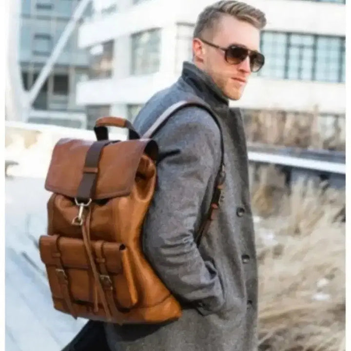 [BUNJANG] Coach Bleeker Backpack Calfskin Leather Camel Brown / 코치 블리커 백팩