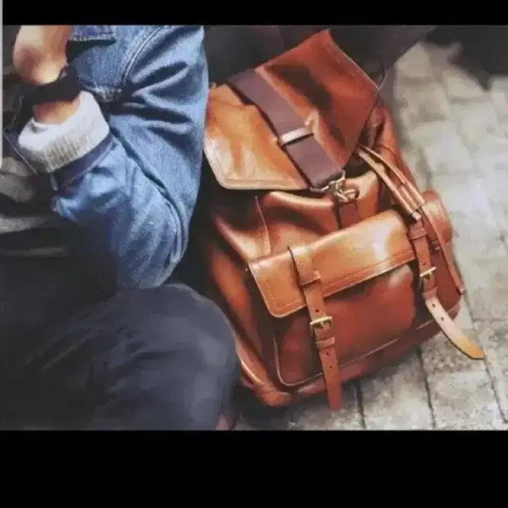 [BUNJANG] Coach Bleeker Backpack Calfskin Leather Camel Brown / 코치 블리커 백팩