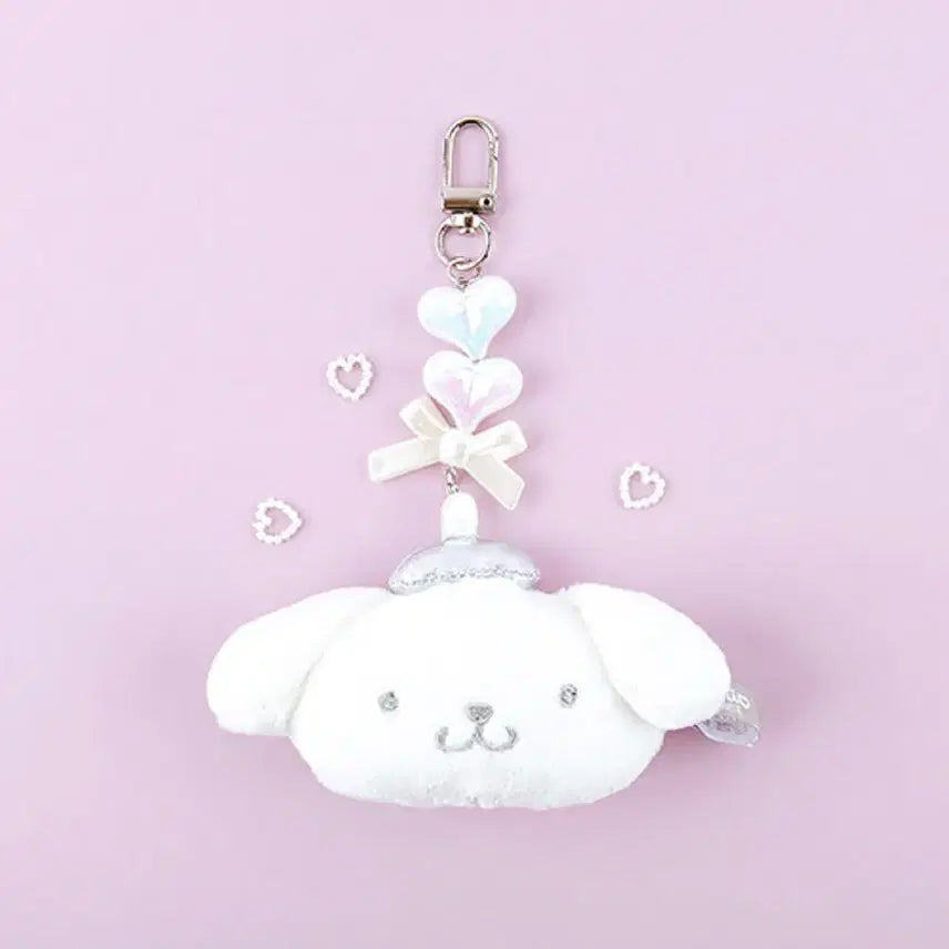 [BUNJANG] Sanrio Pompompurin Monotone Face Keyring Plush / 산리오 폼폼푸린 모노톤 얼굴 키링 인형  키링