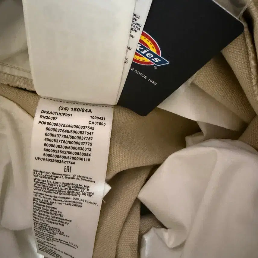 [BUNJANG] Dickies Canvas Twill Double Knee Pants 34 New / 디키즈 캔버스 트윌 더블니 팬츠 34 새상품