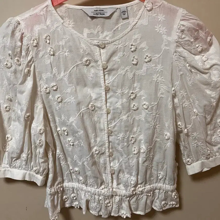 [BUNJANG] &amp; Other Stories White Embroidered Blouse EUR 32 / &amp; Other Stories 화이트 자수 블라우스 EUR 32