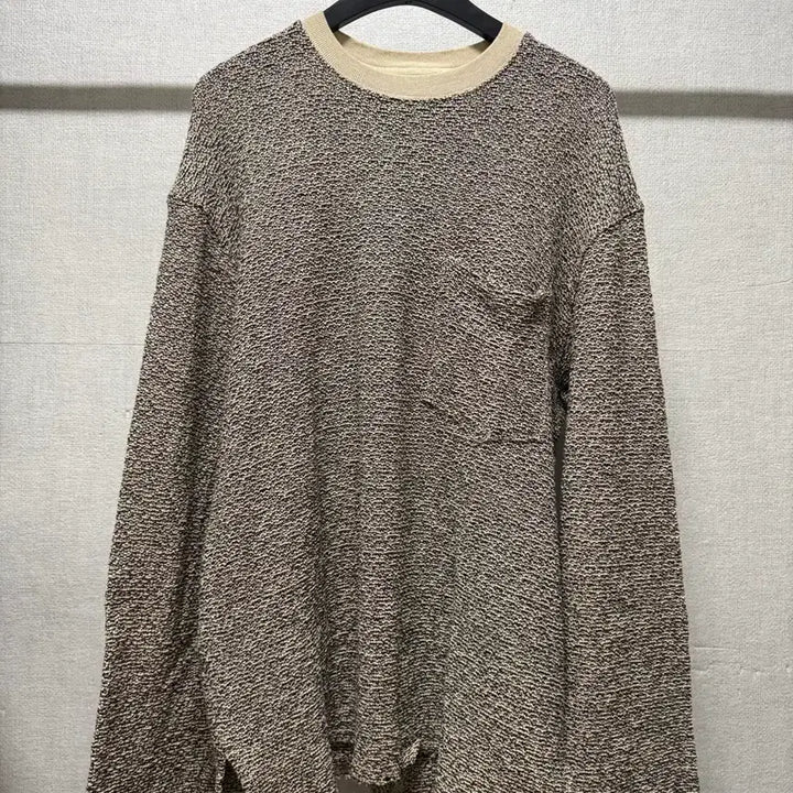 [BUNJANG] Song For The Mute Archive Beige Pattern Long Sleeve T-Shirt / 송포더뮤트 아카이브 휜 / 베이지 패턴 긴팔 티셔츠