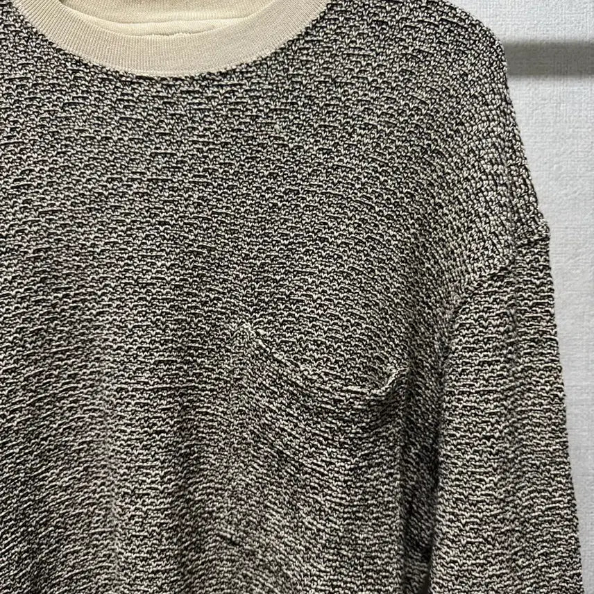 [BUNJANG] Song For The Mute Archive Beige Pattern Long Sleeve T-Shirt / 송포더뮤트 아카이브 휜 / 베이지 패턴 긴팔 티셔츠