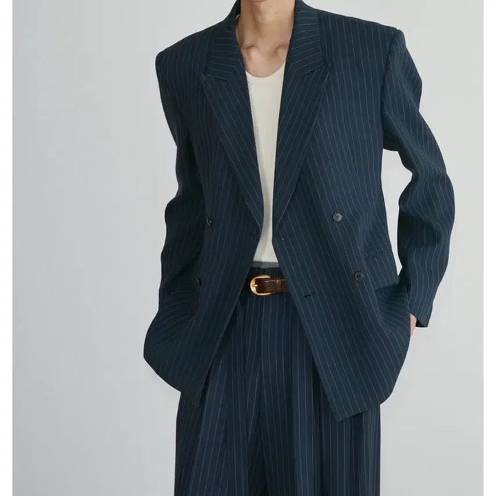 [BUNJANG] RECTO Pinstripe Hourglass Jacket S / [24fw] 렉토 핀스트라이프 아워글라스 자켓 S