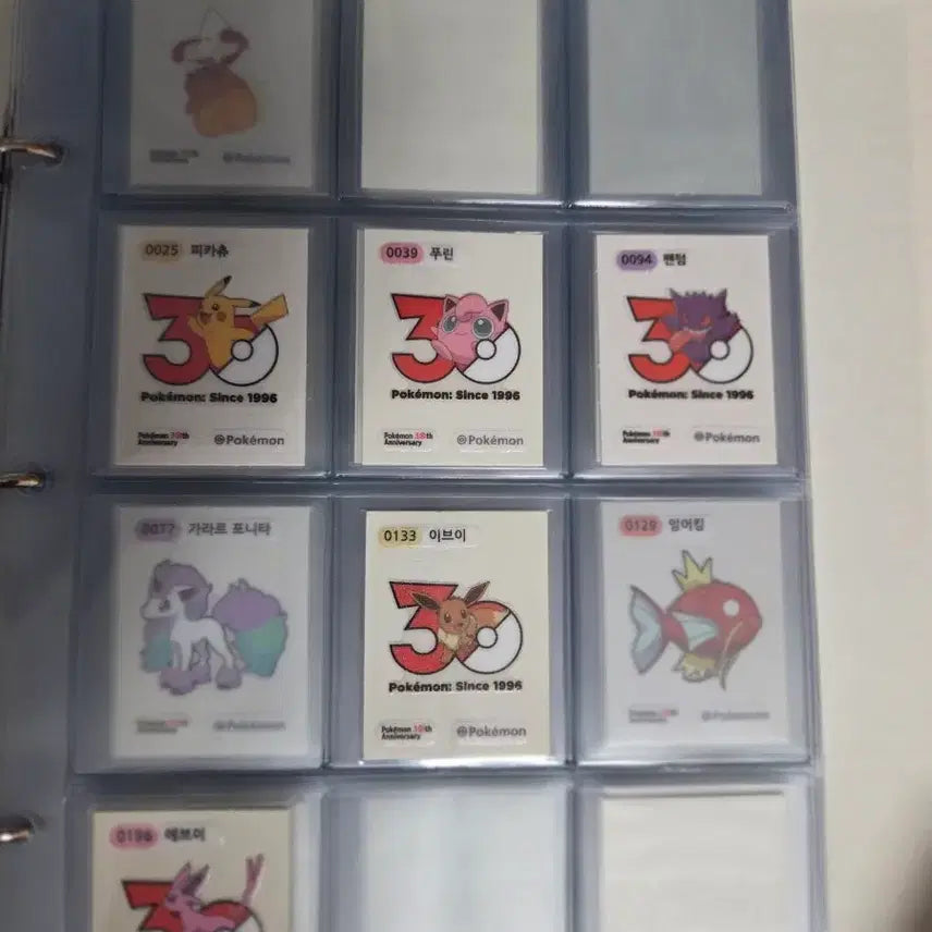 [BUNJANG] Pokemon 30th Anniversary Stickers Bundle Set (74 types) / 포켓몬 30주년 띠부실 74종 일괄