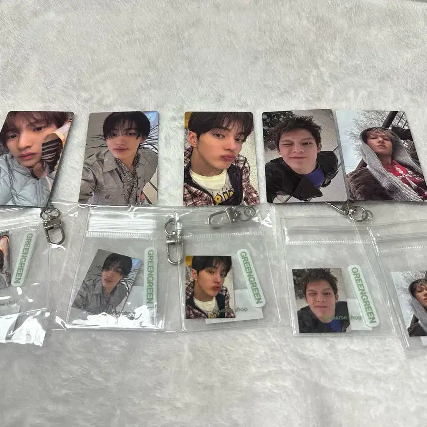 [BUNJANG] Cortis Greengreen Weverse POB Photocard, Pouch, Keyring Set / 코르티스 greengreen 위버스 특전 포카 키링 풀세트