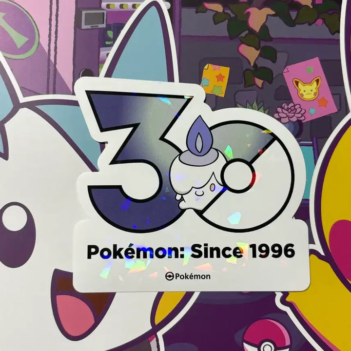 [BUNJANG] Pokemon 30th Anniversary Logo Sticker - Bulbasaur / (한국한정) 포켓몬 30주년 로고 스티커 불켜미