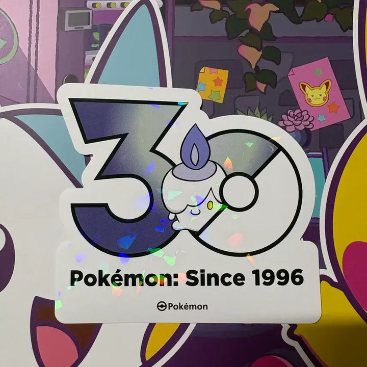 [BUNJANG] Pokemon 30th Anniversary Logo Sticker - Bulbasaur / (한국한정) 포켓몬 30주년 로고 스티커 불켜미