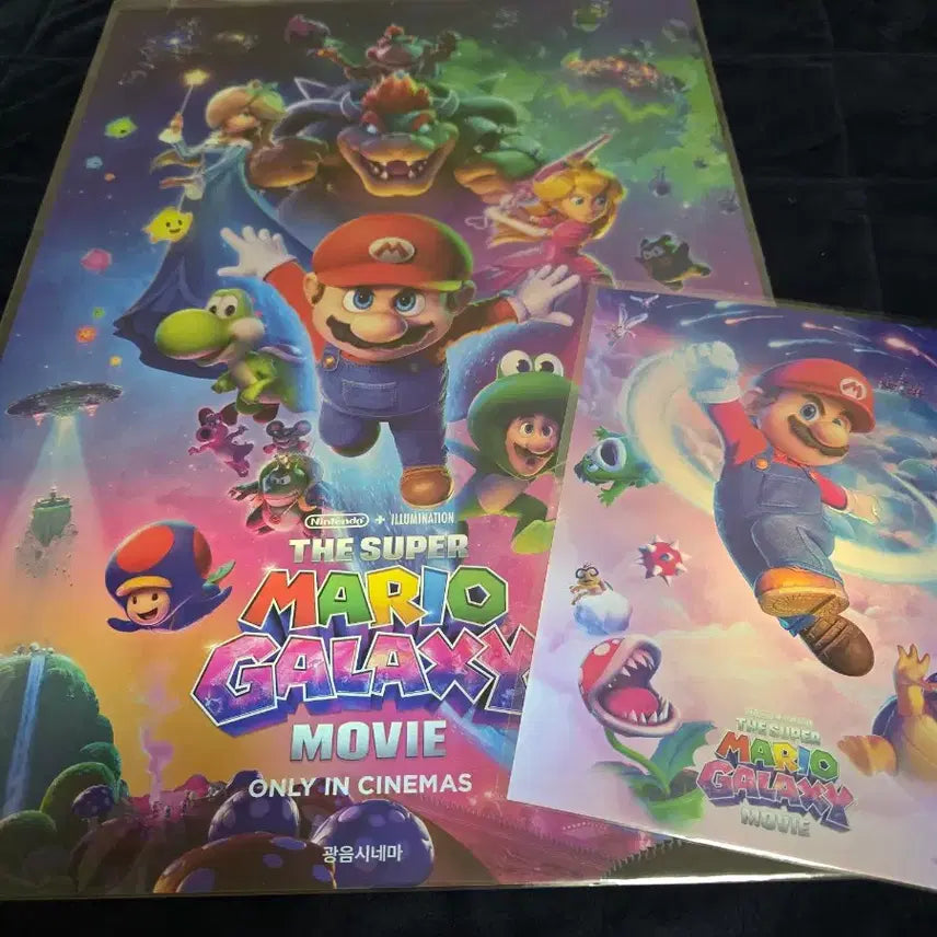 [BUNJANG] Super Mario Galaxy Cinema Poster + Art Card Bundle Set / 2종일괄)슈퍼마리오 갤럭시 광음시네마 포스터 + 아트카드