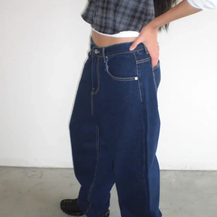[BUNJANG] Thingsandstuff Classic Blue Denim Jeans / 띵즈앤스터프 thingsandstuff 클래식 블루데님