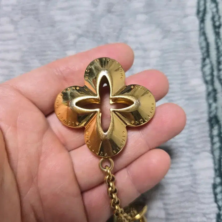 [BUNJANG] Louis Vuitton Authentic Metal Gold Porte Cles Eclipse Keychain Bag Charm / 루이비통 정품 메탈 골드 포르테 클레스 이클립스 키 체인 백 참