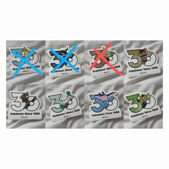 [BUNJANG] Pokemon 30th Anniversary Logo Sticker - Mantine, Greedent, Silvally, Gothitelle / 포켓몬 30주년 로고 스티커 개별 판매 모으령 실버디 눈쓰개 도치보구