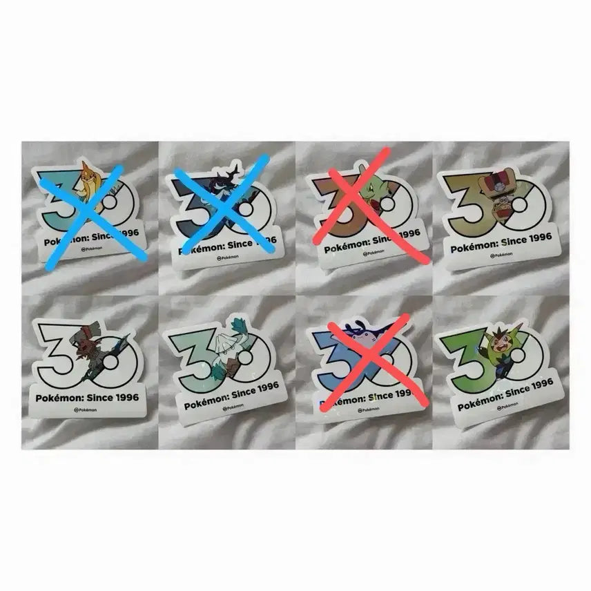 [BUNJANG] Pokemon 30th Anniversary Logo Sticker - Mantine, Greedent, Silvally, Gothitelle / 포켓몬 30주년 로고 스티커 개별 판매 모으령 실버디 눈쓰개 도치보구