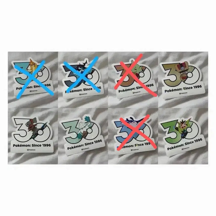 [BUNJANG] Pokemon 30th Anniversary Logo Sticker - Mantine, Greedent, Silvally, Gothitelle / 포켓몬 30주년 로고 스티커 개별 판매 모으령 실버디 눈쓰개 도치보구