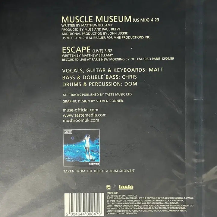 [BUNJANG] Muse Muscle Museum 7-Inch LP / 뮤즈(Muse) 머슬 뮤지엄 싱글 앨범 7인치 LP