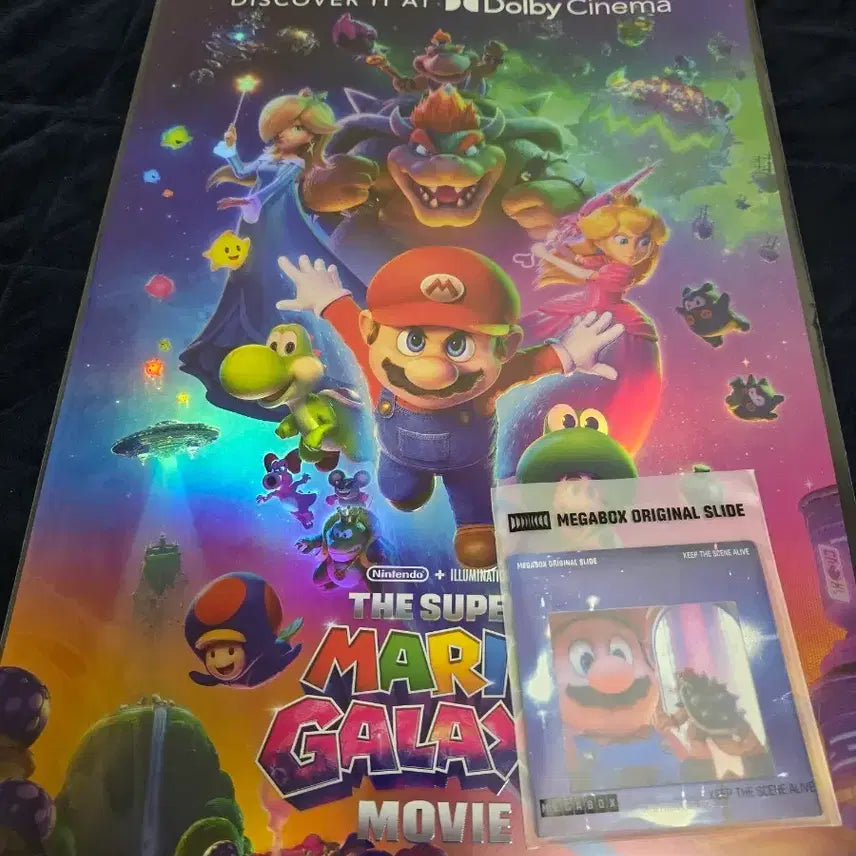 [BUNJANG] Super Mario Galaxy Dolby Poster + Original Slide Bundle Set / 2종일괄)슈퍼마리오 갤럭시 돌비포스터 + 오리지널슬라이드