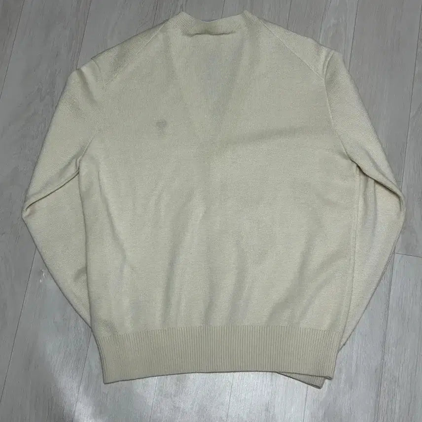 [BUNJANG] Ami Small Logo Wool Cardigan Vanilla / 아미 스몰 로고 울 가디건 바닐라