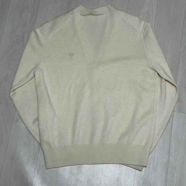 [BUNJANG] Ami Small Logo Wool Cardigan Vanilla / 아미 스몰 로고 울 가디건 바닐라