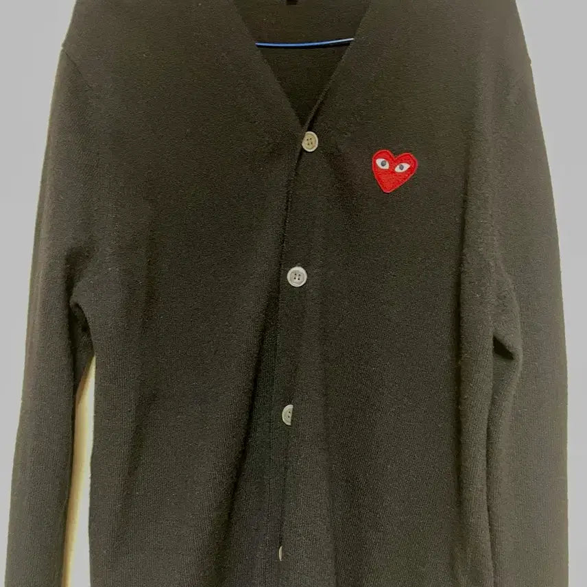 [BUNJANG] Comme des Garçons PLAY Black Cardigan L Size / 꼼데가르송 플레이 블랙 가디건 L사이즈
