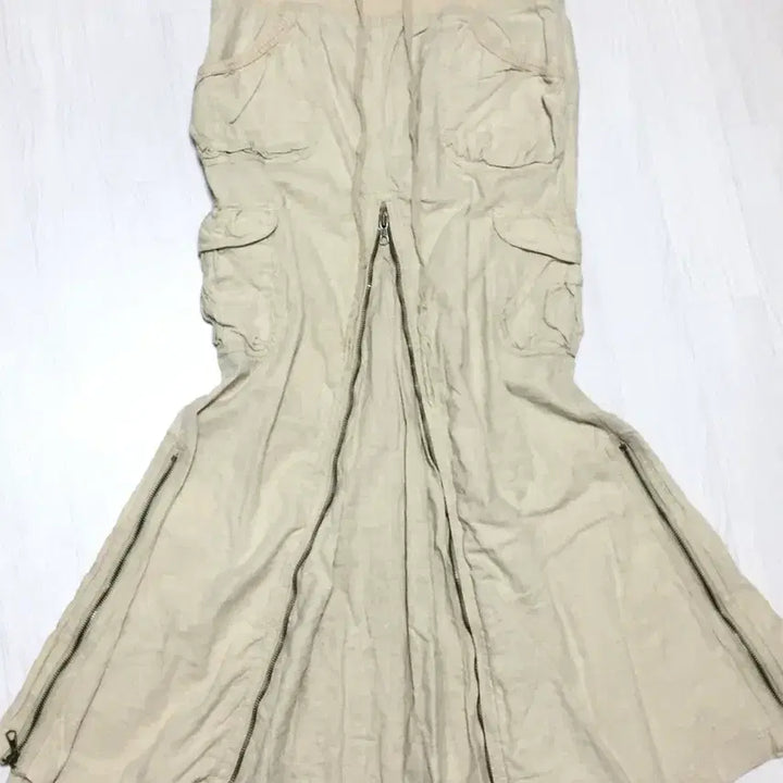 [BUNJANG] Wise Girl Goa Cargo Long Skirt Ivory / 와이즈걸 데라 shop502 고아 카고 롱 스커트 아이보리