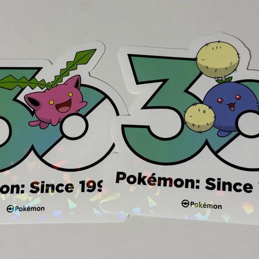 [BUNJANG] Pokemon 30th Anniversary Stickers - Tongtongko &amp; Somsomko Bundle Set / 포켓몬 팝업 30주년 스티커 통통코 솜솜코