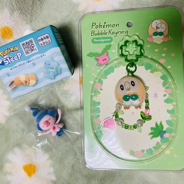[BUNJANG] Pokemon 30th Anniversary Secret Forest Bubble Keyring &amp; Mimikyu Figure Set (Sealed) / 나몰빼미 버블 키링 + 포켓몬 슬립 흉내내 피규어