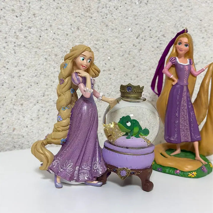[BUNJANG] Disney Tangled Rapunzel Snow Globe Figure Ornament Set / (진짜 아끼던 희귀 상품들)디즈니 라푼젤 스노우글로브 피규어 오너먼트