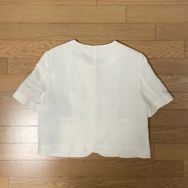 [BUNJANG] F/MOETT Linen Round Short Sleeve Jacket / F / MOETT 린넨 라운드 반팔 자켓