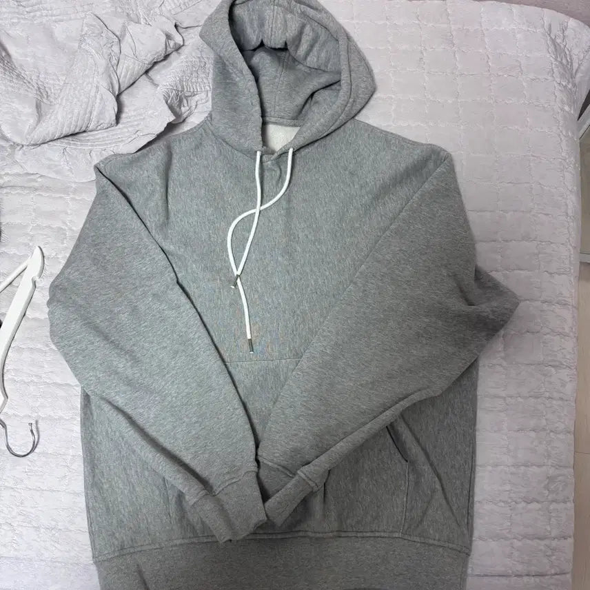 [BUNJANG] INDUROW Essential Sweat Hoodie Mélange Grey M Size / 인더로우 에센셜 스웻 후드 멜란지그레이 M사이즈