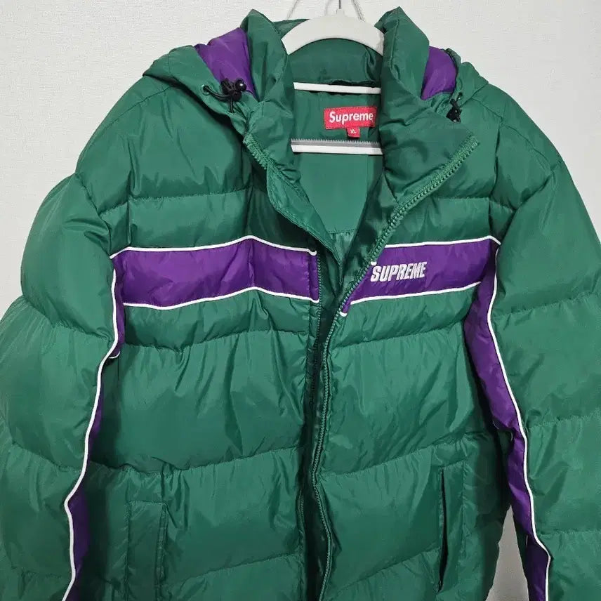 [BUNJANG] Supreme Green Purple Puffer Jacket XL / 슈프림 그린 퍼플 푸퍼 패딩 자켓