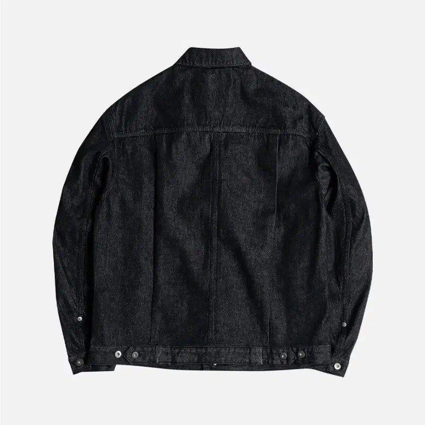 [BUNJANG] Rough Side Drape Denim Jacket Black / 러프사이드 데님 자켓 3size