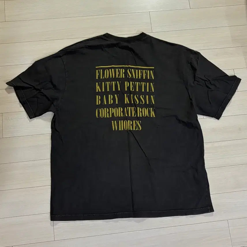 [BUNJANG] Nirvana Smile Logo Black T-Shirt (Free Size) / 너바나 스마일 로고 블랙 반팔티 Free 사이즈