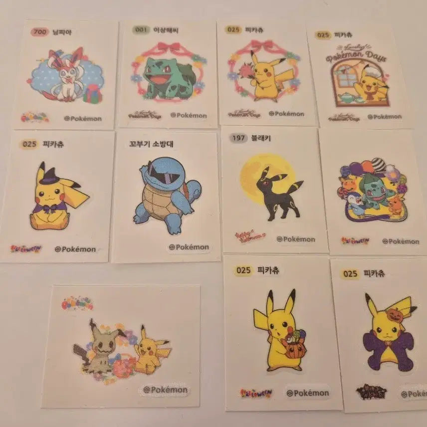 [BUNJANG] Pokemon Halloween &amp; Spring Event Stickers / 포켓몬 할로윈,봄 등등 이벤트띠부씰