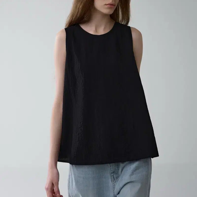 [BUNJANG] Facade Pattern Relaxed Sleeveless Top / 파사드패턴 릴렉스 슬리브리스 탑