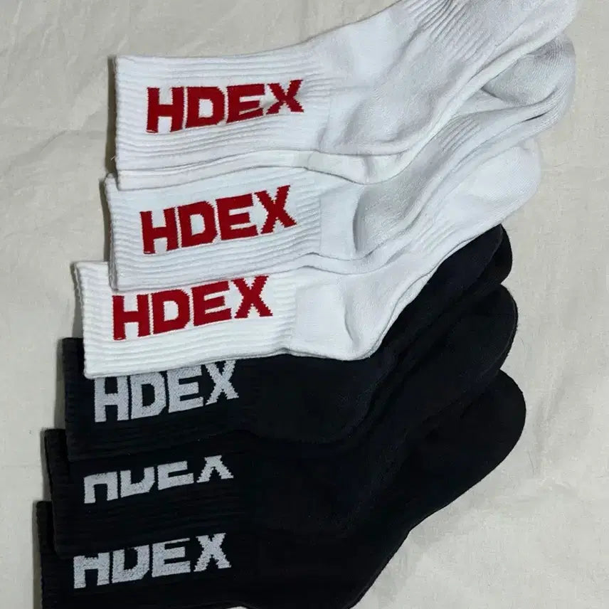[BUNJANG] HDEX Main Logo Socks (6 Pairs) / HDEX 메인로고 삭스 6켤레