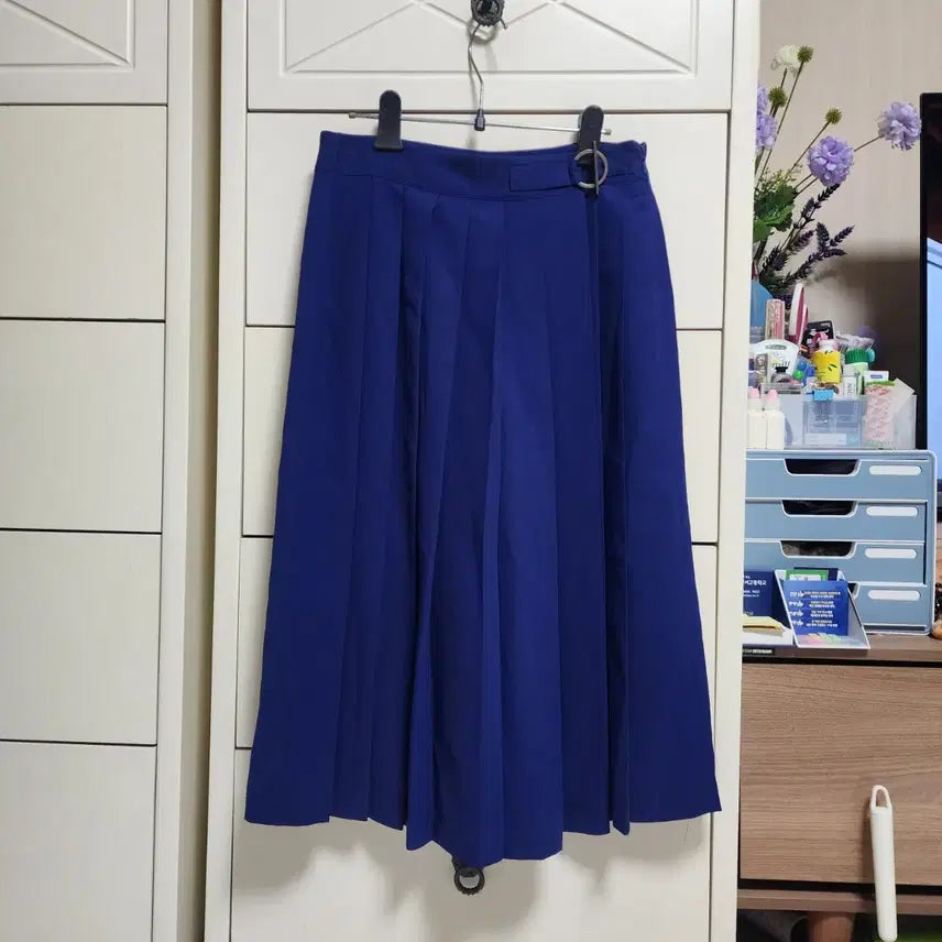 [BUNJANG] Blue Pleated Skirt Pants / 2nd floor 블루 플리츠 스커트 치마바지