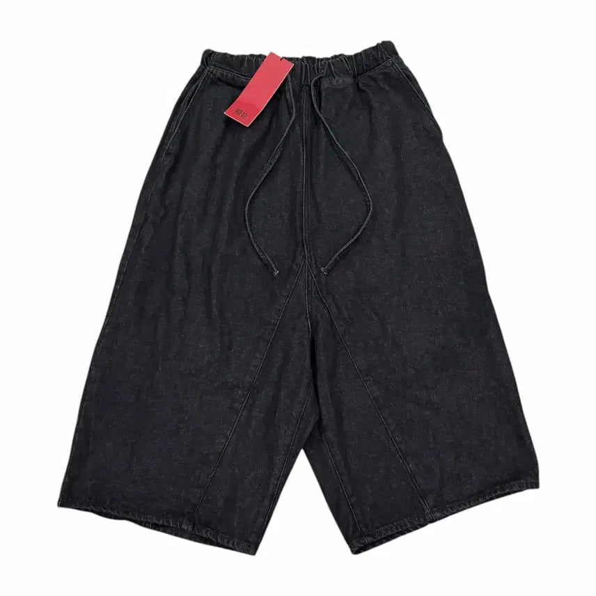 [BUNJANG] Kichul Washed Black Long Bermuda Denim Pants / 기철 롱 버뮤다 데님 팬츠 바지 워시드 블랙 46