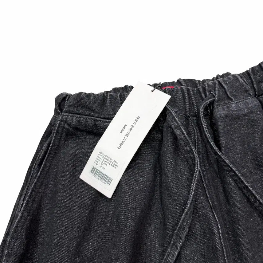 [BUNJANG] Kichul Washed Black Long Bermuda Denim Pants / 기철 롱 버뮤다 데님 팬츠 바지 워시드 블랙 46