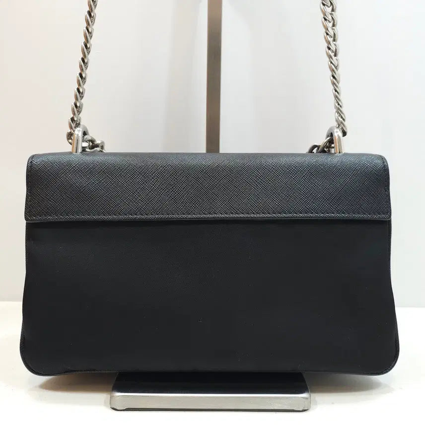 [BUNJANG] Prada Saffiano Chain Shoulder Bag Black 1BD009 / 프라다 사피아노 체인 숄더백 1BD009