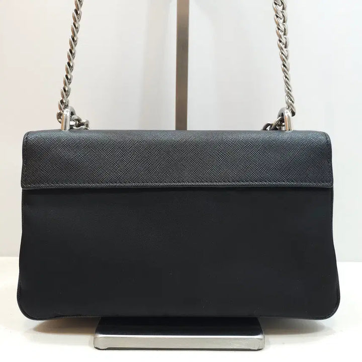 [BUNJANG] Prada Saffiano Chain Shoulder Bag Black 1BD009 / 프라다 사피아노 체인 숄더백 1BD009