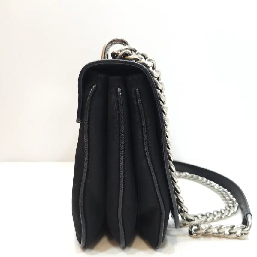 [BUNJANG] Prada Saffiano Chain Shoulder Bag Black 1BD009 / 프라다 사피아노 체인 숄더백 1BD009