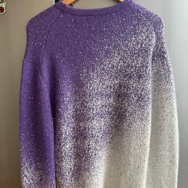 [BUNJANG] Dior Sequin Knit Sweater Purple Size S / 디올 스팽글 퍼플 니트 S