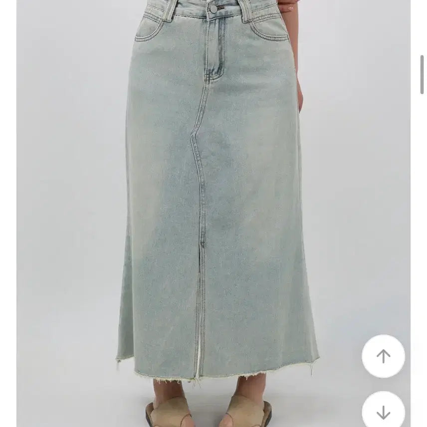 [BUNJANG] CURBME Cool Summer Light Wash Denim Skirt 4XL / 에이블리 커브미 쿨썸머 연청 데님 스커트 4xl