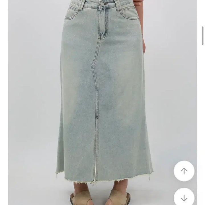 [BUNJANG] CURBME Cool Summer Light Wash Denim Skirt 4XL / 에이블리 커브미 쿨썸머 연청 데님 스커트 4xl