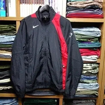 [BUNJANG] Nike Total 90 Repel Football Track Jacket Black Red L / Nike 나이키 토탈 90 리펠 풋볼 트랙 자켓 검빨 L (100)