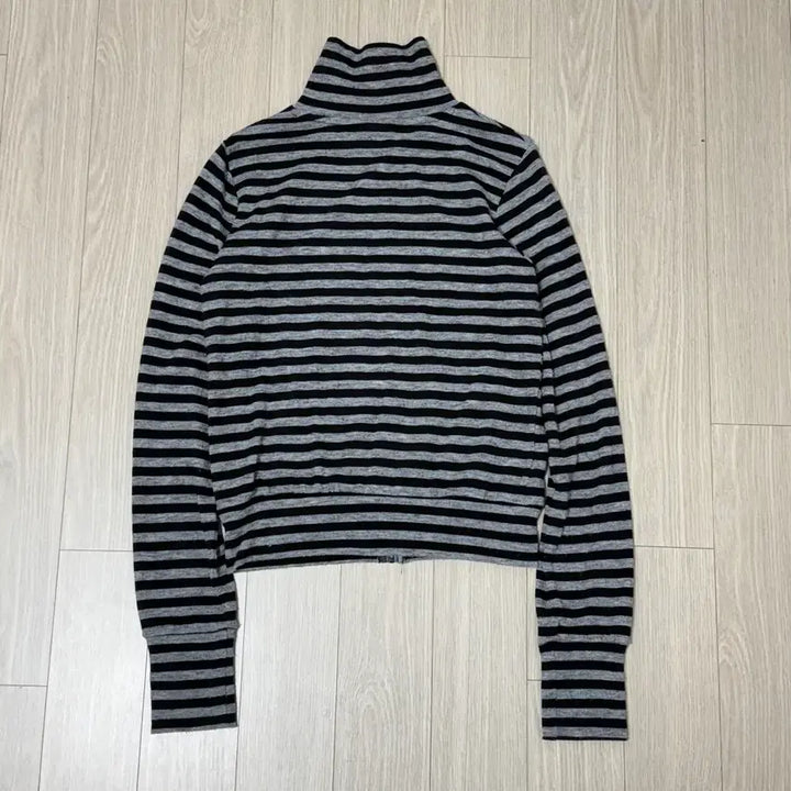 [BUNJANG] Sculptor Stripe Zip-Up Jersey Black / 스컬프터 스트라이프 져지 블랙