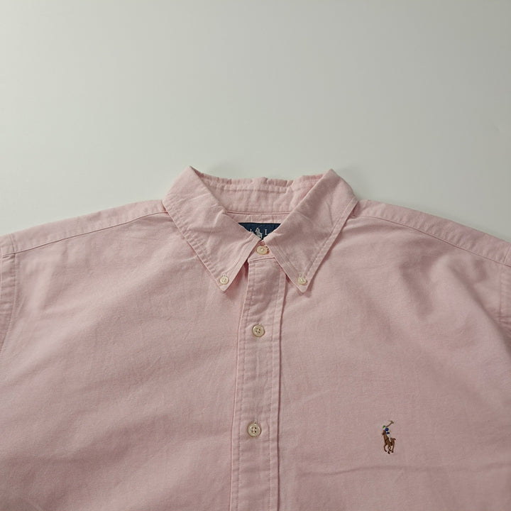 [BUNJANG] Polo Ralph Lauren 90s Soft Pink Multi-Pony Oxford Shirt / CK665 XT 폴로 90s 소프트핑크 멀티포니 셔츠 남방