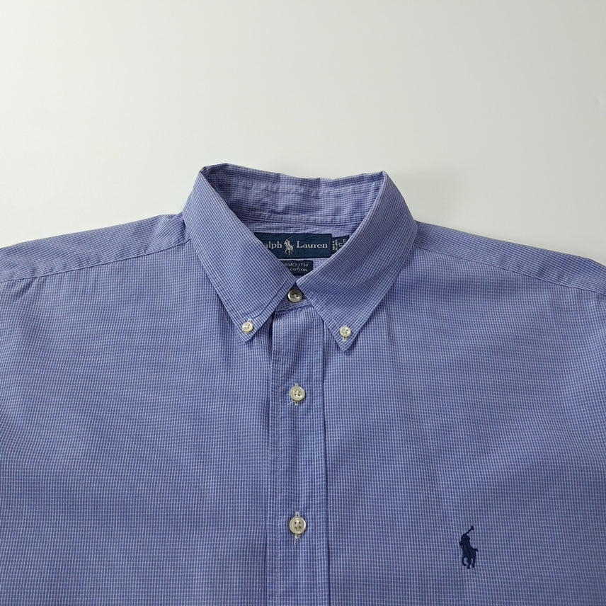 [BUNJANG] Polo 90s Remake Box Fit Blue Check Shirt / CK669 XL 폴로 90s 리메이크 박스핏 블루 체크 셔츠 남방