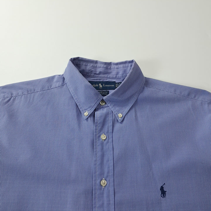 [BUNJANG] Polo 90s Remake Box Fit Blue Check Shirt / CK669 XL 폴로 90s 리메이크 박스핏 블루 체크 셔츠 남방